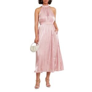 o.p.t  Pink Caralyn Halter Backless Midi Dress Size Large